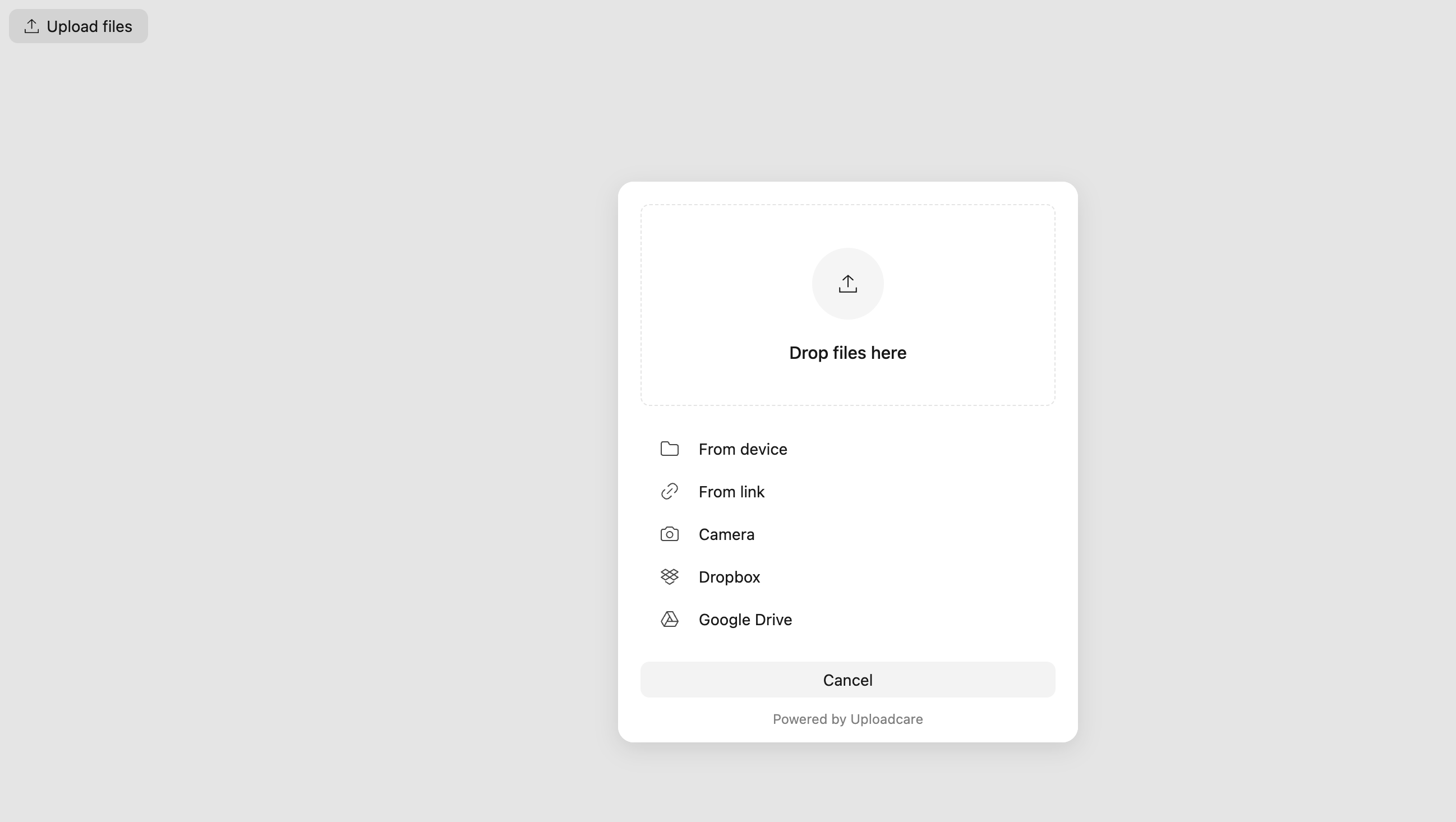 Uploadcare File Uploader widget