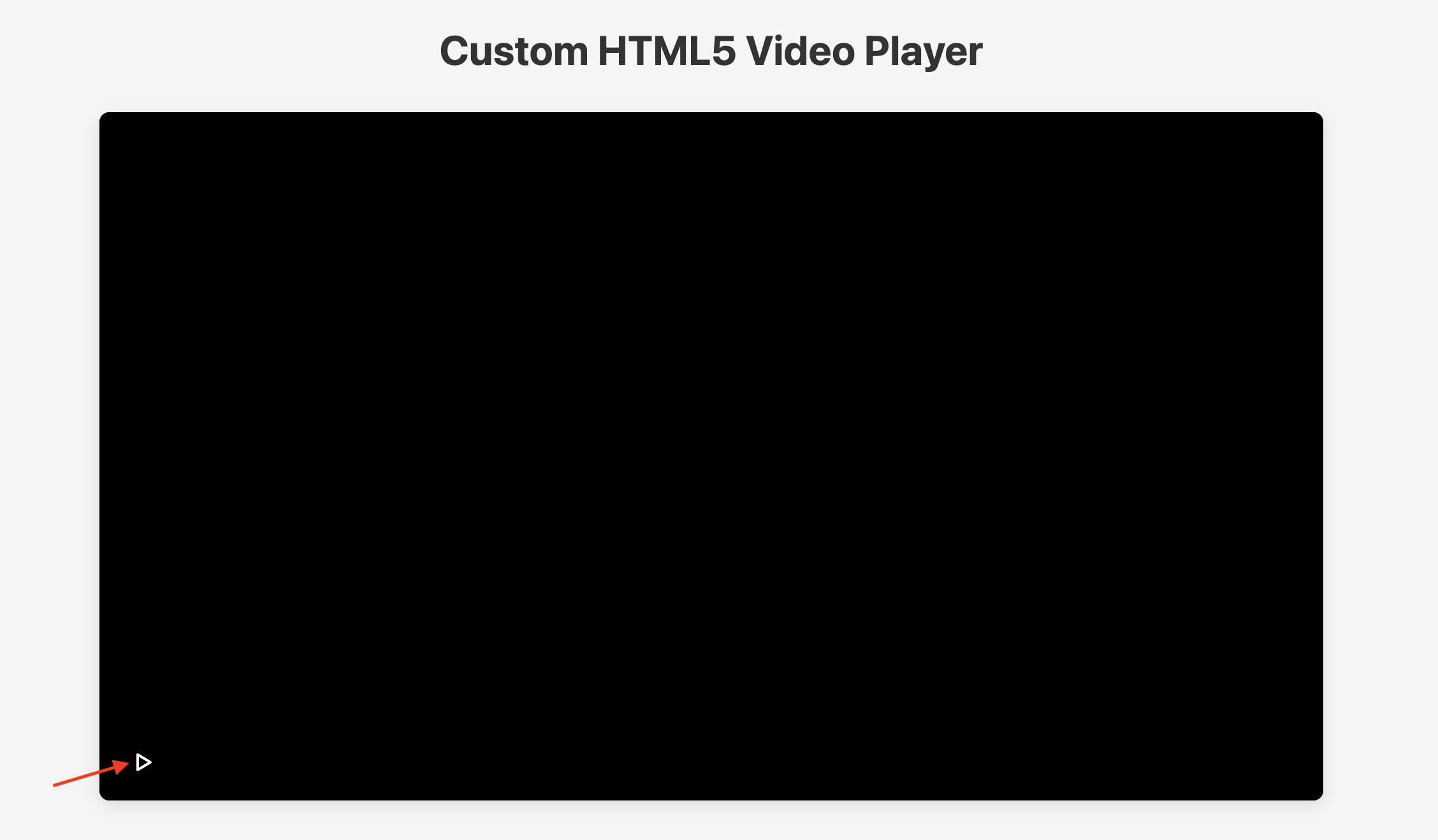 Custom video player Play/Pause button