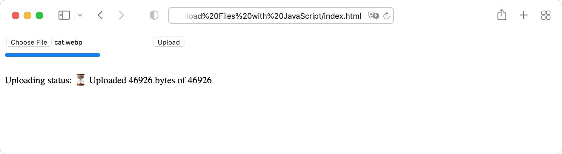 File upload progress bar